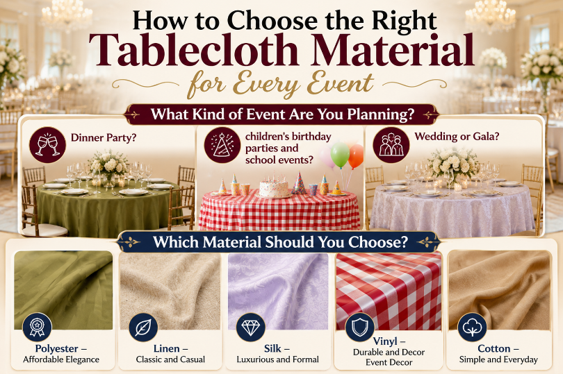 How to Choose the Right Tablecloth Material for Every Event